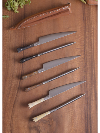 Messer mit Spieß und Lederetui "Nuar" ca. 14cm Produktbild